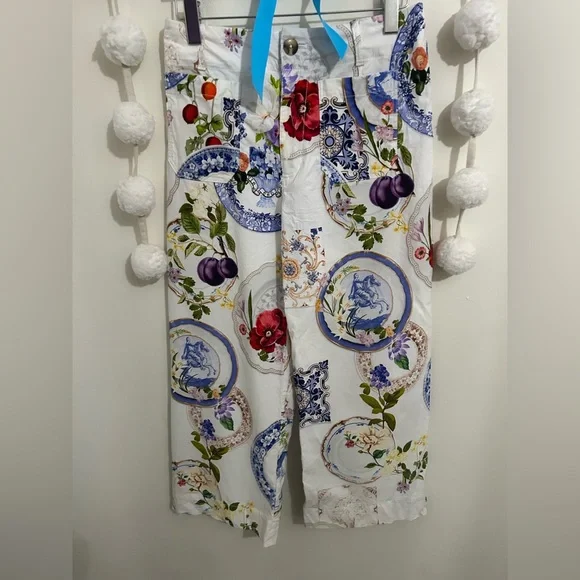 Anthropologie The Colette Wide Leg Cropped Pants by Maeve - Picture 2 of 13